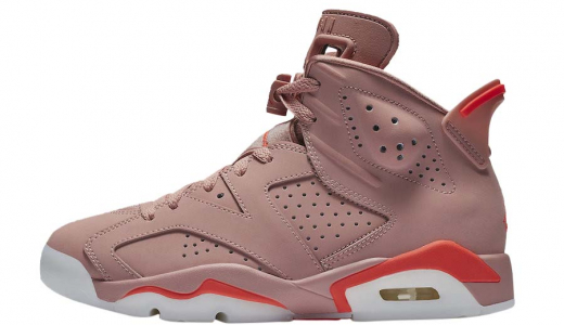 Aleali May x Air Jordan 6 WMNS Millennial Pink Rust Pink/Bright Crimson CI0550-600