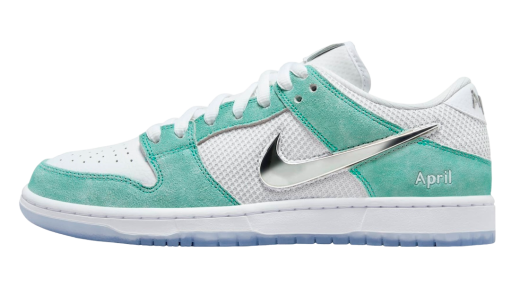 April Skateboards x Nike SB Dunk Low Racer Blue/Metallic Silver FD2562-400