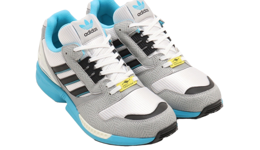 Atmos x Adidas ZX 8000 Glow in the Dark Snake White/Grey/Aqua Blue/Black IH3363