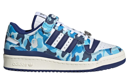 BAPE x adidas Forum 84 Low 30th Anniversary Blue Camo Cloud White/Supplier Color-Off White ID4772