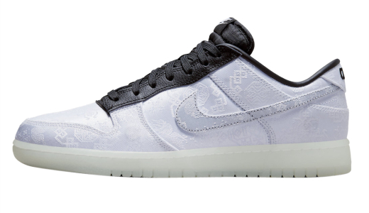 CLOT x fragment x Nike Dunk Low White/White-Black FN0315-110