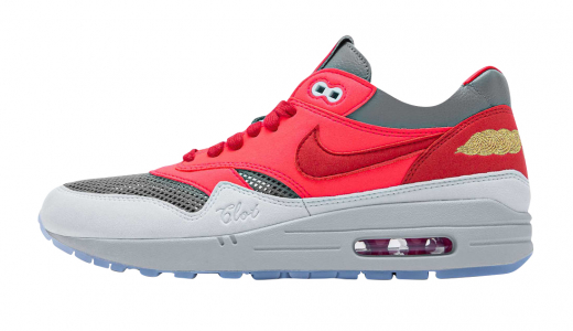 CLOT x Nike Air Max 1 K.O.D. Solar Red Solar Red/University Red-Cool Grey DD1870-600