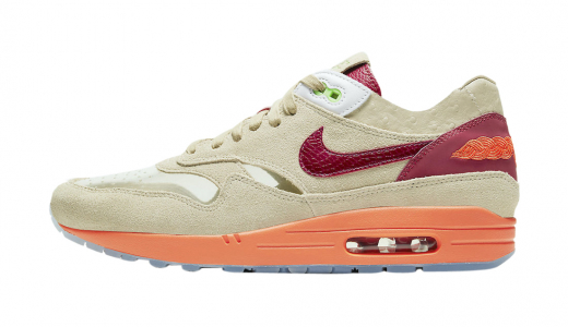 CLOT x Nike Air Max 1 Kiss of Death 2021 Net/Deep Red-Orange Blaze DD1870-100