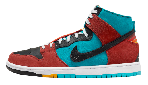 Di'orr Greenwood x Nike SB Dunk High Turquoise Blue/Black-Rugged Orange FQ1775-400