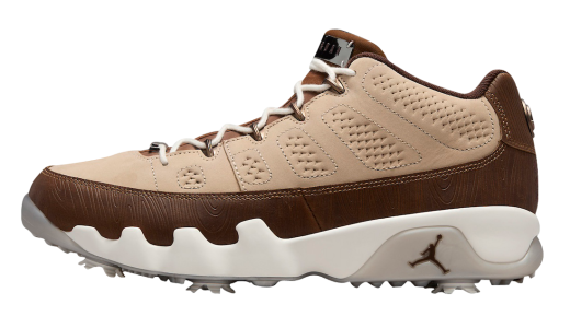 Happy Life Wood x Air Jordan 9 Low Golf Hemp/Earth-Burnt Sunrise-White-Light Iron Ore FN6929-200