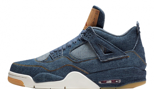 Levi&#x27;s x Air Jordan 4 Blue Denim Denim/Denim-Sail-Game Red AO2571-401