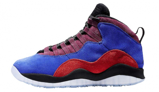 Maya Moore x Air Jordan 10 WMNS Court Lux Bordeaux/Sunset Tint-Rush Red-Light Armory Blue CD9705-406