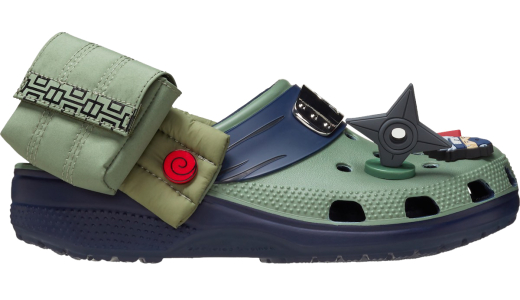 Naruto Shippuden x Crocs Classic Clog Kakashi Green/Navy-Metallic Silver 209445-410