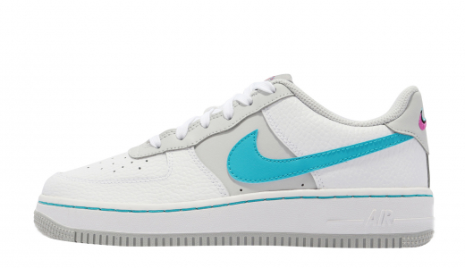 NBA x Nike Air Force 1 Low GS White Turquoise Blue White/Turquoise Blue-grey Fog DJ9993100