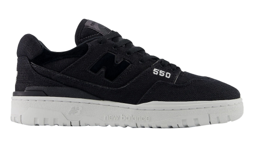 New Balance 550 Black Canvas Black/White BB550MDB