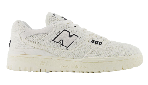 New Balance 550 White Canvas Sea Salt/Black BB550MDA