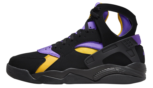 Nike Air Flight Huarache Lakers Away Black/Varsity Purple-Del Sol FD0188-001