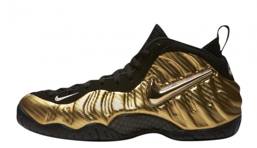 Nike Air Foamposite Pro Metallic Gold Metallic Gold/Black-Black-White 624041-701