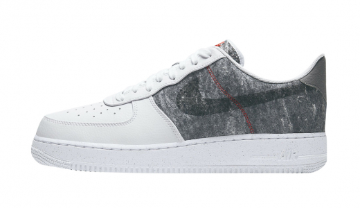 Nike Air Force 1 07 LV8 White Light Smoke Grey White/Clear-Light Smoke Grey-Black CV1698-100