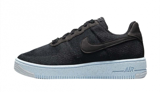 Nike Air Force 1 Crater Flyknit Black Black/Black-Chambray Blue DC4831-001