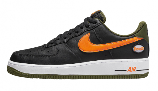 Nike Air Force 1 Low Hoops Black University Gold Black/University Gold-Rough Green-White DH7440-001