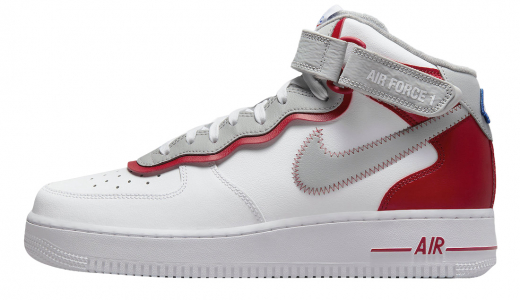 Nike Air Force 1 Mid Athletic Club White Red White/Red-Grey DH7451-100