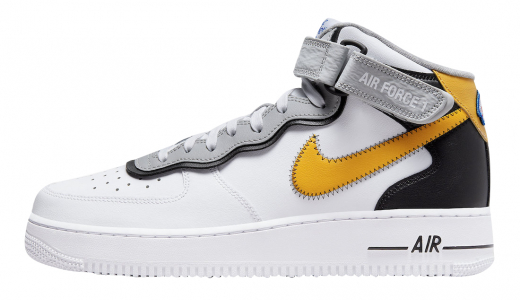 Nike Air Force 1 Mid Athletic Club White Yellow White/Yellow-Black-Grey DH7451-101