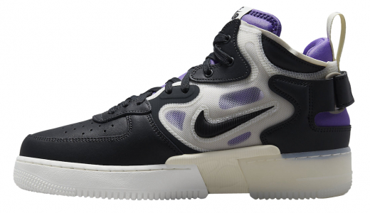 Nike Air Force 1 Mid React Black Purple Black/Purple-White DQ1872-001