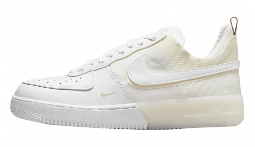 Nike Air Force 1 React Coconut Milk White/White-Coconut Milk-Light Iron Ore DH7615-100