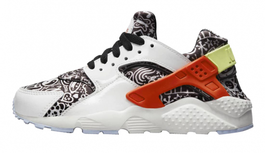 Nike Air Huarache GS Doodle Black/White-Orange DV2243-100