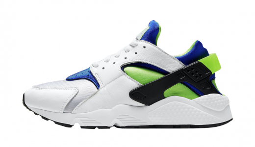 Nike Air Huarache Scream Green 2021 White/Scream Green-Royal Blue-Black DD1068-100