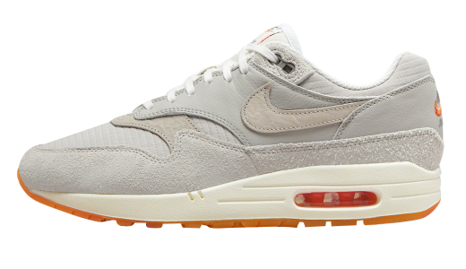 Nike Air Max 1 Light Iron Ore Light Iron Ore/Total Orange-Flat Pewter-Summit White-Kumquat FQ8731-012