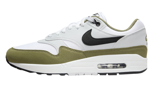 Nike Air Max 1 Medium Olive White/Black/Pure Platinum-Medium Olive FD9082-102