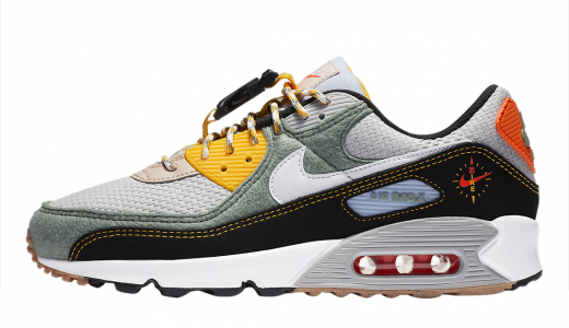 Nike Air Max 90 Buckle Spiral Sage Spiral Sage/Black-University Gold-White DC2525-300