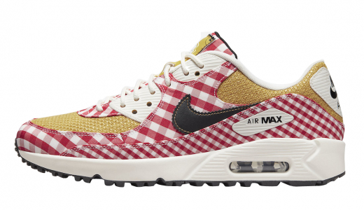 Nike Air Max 90 Golf Picnic University Red/Sail-Sanded Gold-Black DH5244-600