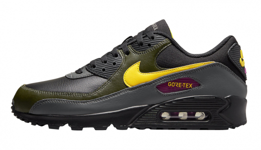 Nike Air Max 90 GORE-TEX Cargo Khaki Black/Tour Yellow-Cargo Khaki-Iron Grey DJ9779-001