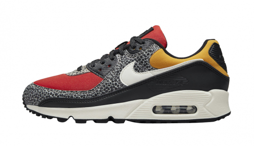 Nike Air Max 90 SE Safari Black Chile Red Black/Phantom-Chile Red-Pollen DC9446-001