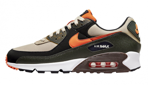 Nike Air Max 90 Tan Olive Orange Tan/Olive-Black-Orange DH4619-200