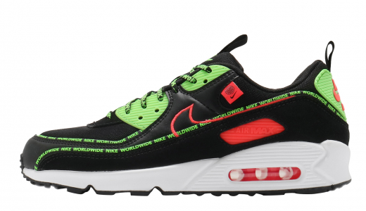 Nike Air Max 90 Worldwide Black Green Black/Flash Crimson CK6474001