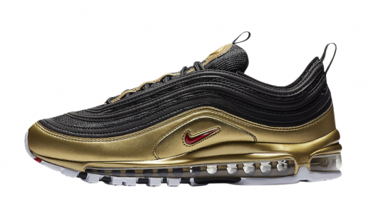 Nike Air Max 97 Metallic Gold Black Black/Varsity Red-Metallic Gold-White AT5458-002