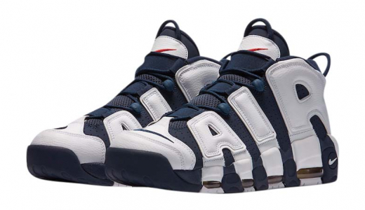 Nike Air More Uptempo - Olympic White / Midnight Navy - Metallic Gold - Sport Red 414962104