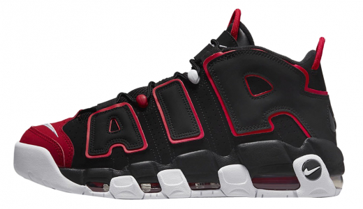 Nike Air More Uptempo Red Toe Black/Red-White FD0274-001