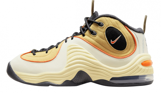 Nike Air Penny 2 Wheat Gold Wheat Gold/Safety Orange-Black-Coconut Milk-White DV7229-700