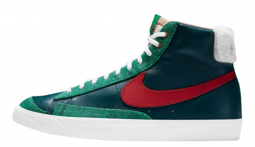 Nike Blazer Mid 77 Vintage Christmas 2020 Dark Atomic Teal/University Red DC1619-300