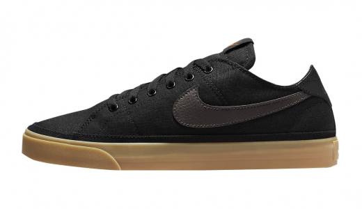 Nike Court Legacy Canvas Black Gum Black/Gum Light Brown-Team Orange-Velvet Brown CW6539-004