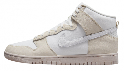 Nike Dunk High EMB Cracked Suede White/Cream DV0822-100