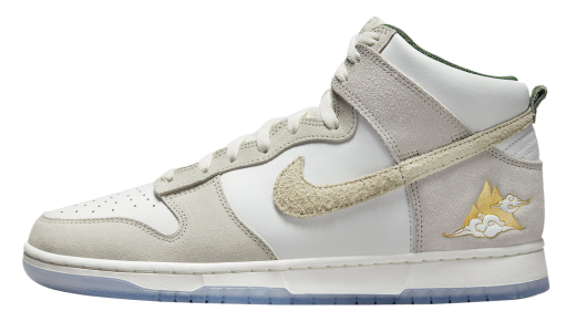 Nike Dunk High Gold Mountain Summit White/Desert Ore-Light Bone-Evergreen-Sail-Yellow Gold FD0776-100