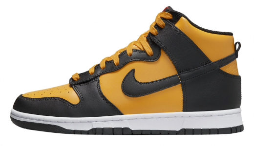 Nike Dunk High Reverse Goldenrod University Gold/Black-White-Habanero Red DD1399-700