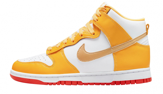 Nike Dunk High WMNS University Gold White/Laser Orange-Crimson DQ4691-700