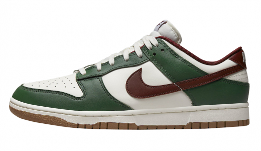 Nike Dunk Low Gorge Green Gorge Green/White-Team Red-Gum Medium Brown FB7160-161