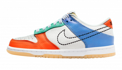 Nike Dunk Low GS 101 White/Safety Orange-Green Glow-Black DX3363-100