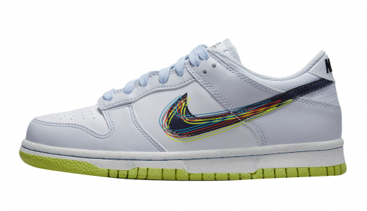 Nike Dunk Low GS 3D White Grey White/Grey-Lime Green DV3478-100