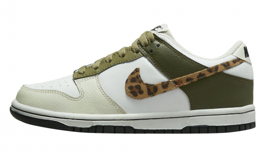 Nike Dunk Low GS Leopard White/Olive DX9282-100