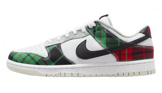 Nike Dunk Low Plaid White/Black-White-University Red-Stadium Grey-Light Silver DV0827-100