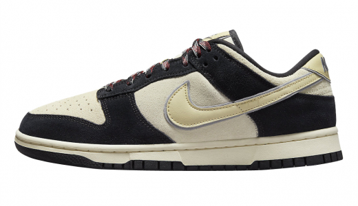 Nike Dunk Low WMNS Black Suede Black/Team Gold-Coconut Milk DV3054-001